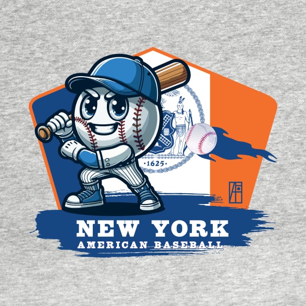 USA - American BASEBALL - New York - Baseball mascot - New York baseball by ArtProjectShop